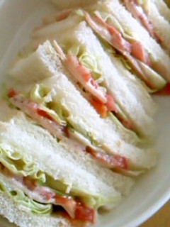ハムと野菜たっぷりサンド-レシピのメイン写真