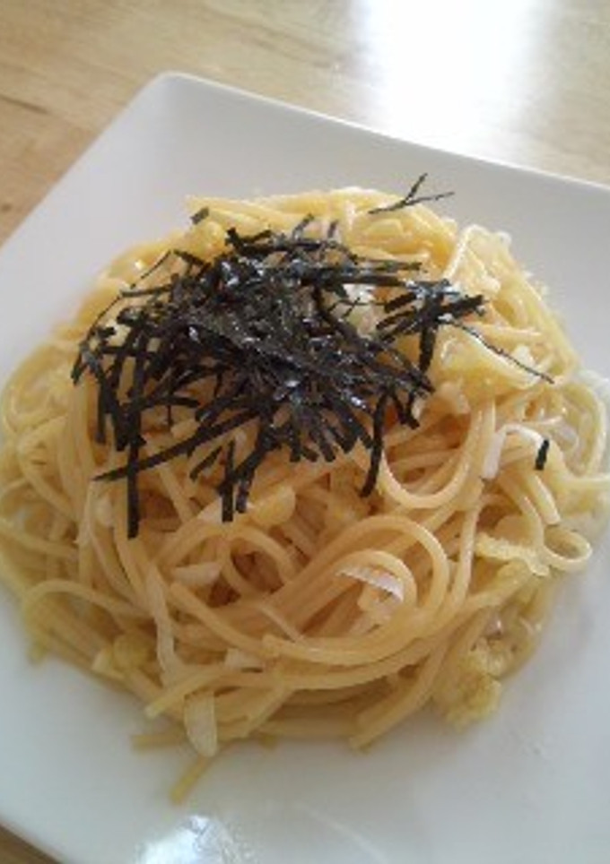 揚げ玉とめんつゆの和風パスタ-レシピのメイン写真
