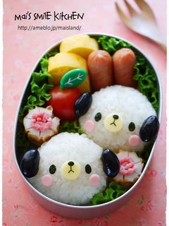 黒豆deわんちゃん*キャラ弁-レシピのメイン写真