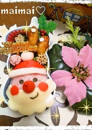 クリスマスキャラ弁＊簡単サンタおにぎり-レシピのメイン写真