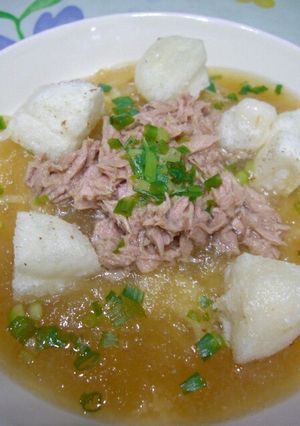 揚げだし餅の温ツナパスタ-レシピのメイン写真