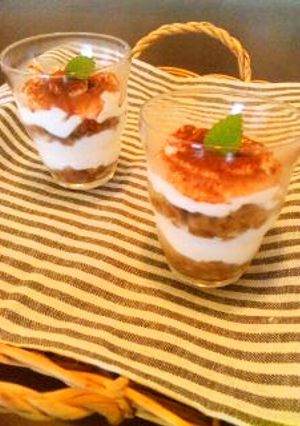 お麩とヨーグルトで♪ヘルシーティラミス♪-レシピのメイン写真