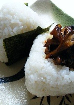 照り焼きマイタケにぎり-レシピのメイン写真