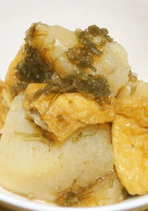 大根と油揚げの昆布煮【聖護院大根が美味】-レシピのメイン写真