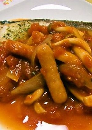 ブリのトマトウィンナーソースがけ-レシピのメイン写真