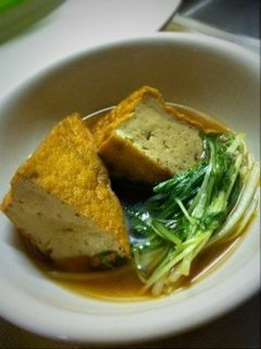 厚揚げと水菜の煮物-レシピのメイン写真