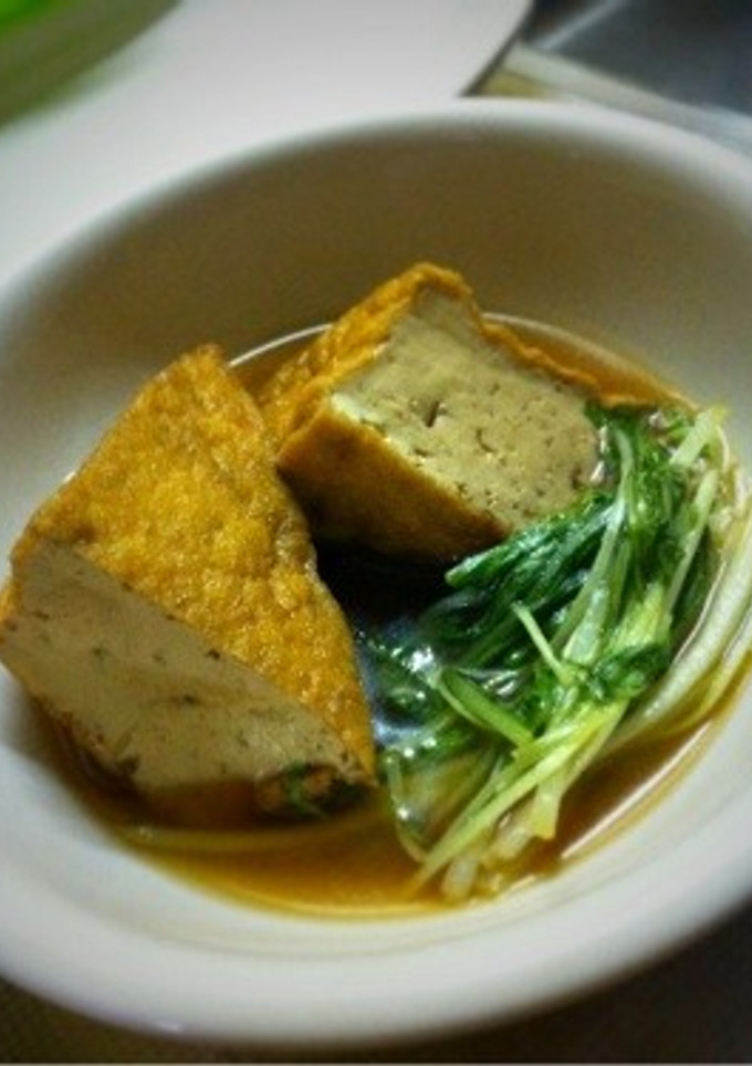 厚揚げと水菜の煮物-レシピのメイン写真