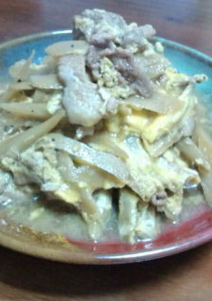 ごぼうと豚肉のたまごとじ-レシピのメイン写真