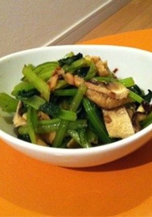 小松菜と油あげの炒め煮-レシピのメイン写真