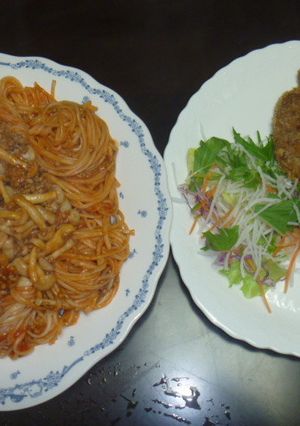 徳島半田そうめんでナポリタン-レシピのメイン写真