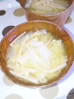 大根★えのき味噌汁-レシピのメイン写真