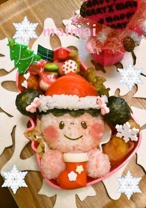 キャラ弁＊クリスマス☆サンタ待ちの女の子-レシピのメイン写真