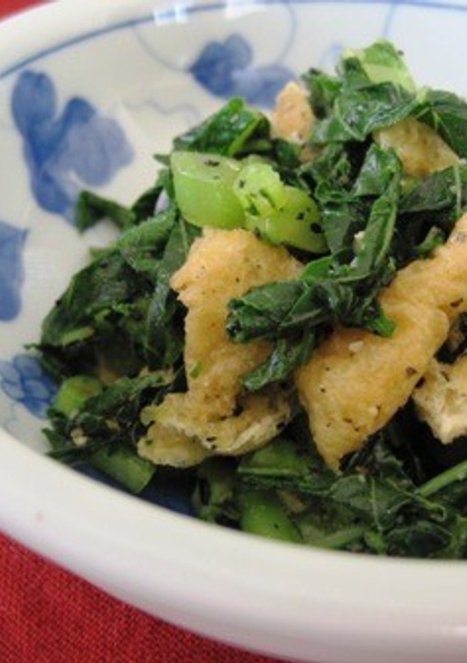 大根葉と油揚げの炒め物-レシピのメイン写真