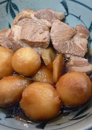 豚肩ロース固まり肉と里芋のやわらか煮-レシピのメイン写真