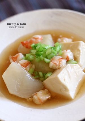 かぶと豆腐のエビあんかけ-レシピのメイン写真