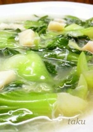 青梗菜とホタテのコンソメ煮-レシピのメイン写真