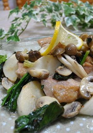 鶏肉とほうれん草と小かぶのソテー-レシピのメイン写真