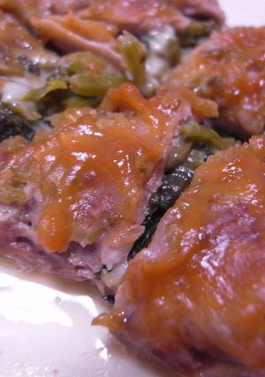 お肉のほうれん草チーズ巻き♥あんず味噌味-レシピのメイン写真