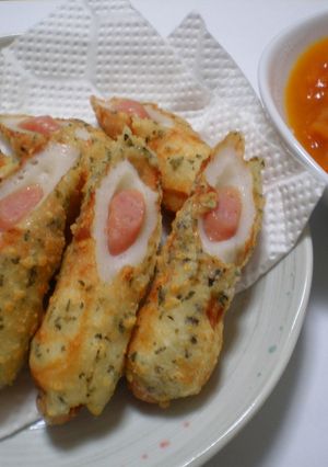 ポークビッツinちくわの洋風磯辺揚げ-レシピのメイン写真