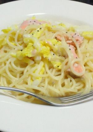 鮭と白菜のクリームパスタ-レシピのメイン写真