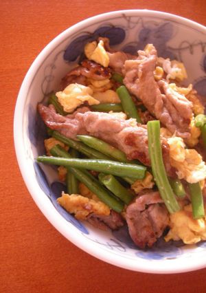 豚肉とインゲンと卵の炒め物-レシピのメイン写真