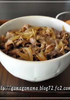 我が家の牛丼～昆布＆白ワイン仕立て～-レシピのメイン写真