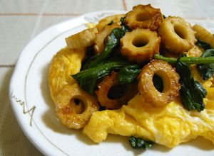 簡単に♫ちくわとほうれん草と卵の炒め物♡-レシピのメイン写真