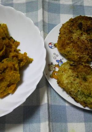 圧力鍋使用　パン粉で焼コロッケ　カボチャ-レシピのメイン写真