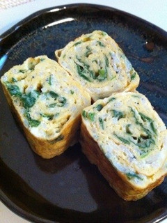 CAたっぷり!しらすと大根菜の卵焼き-レシピのメイン写真