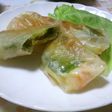 変わりダネ☆エビとレタスの春巻き