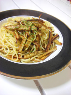 ごぼうのスパゲッティ★ペペロンチーノ-レシピのメイン写真