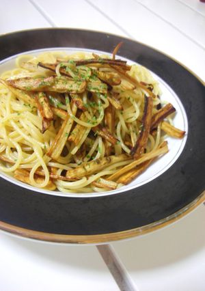 ごぼうのスパゲッティ★ペペロンチーノ-レシピのメイン写真
