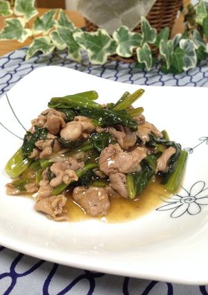 黒酢で♪豚肉とほうれん草の甘酢炒め☆-レシピのメイン写真
