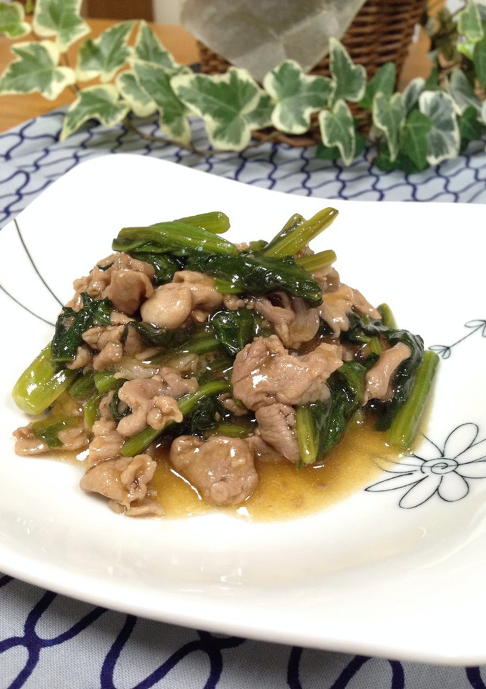黒酢で♪豚肉とほうれん草の甘酢炒め☆-レシピのメイン写真
