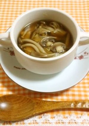 電子レンジで簡単☆きのこたっぷりスープ-レシピのメイン写真