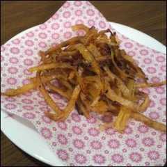 A picture of 簡単おつまみ◎さきいかの七味マヨ炒め.
