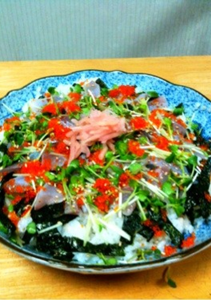 岩下の新生姜と鯵のちらし寿司-レシピのメイン写真