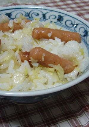 ポークビッツ&キャベツで 和風混ぜごはん-レシピのメイン写真