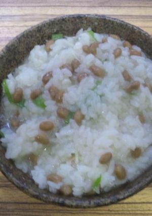 納豆とネギだけ！納豆雑炊-レシピのメイン写真