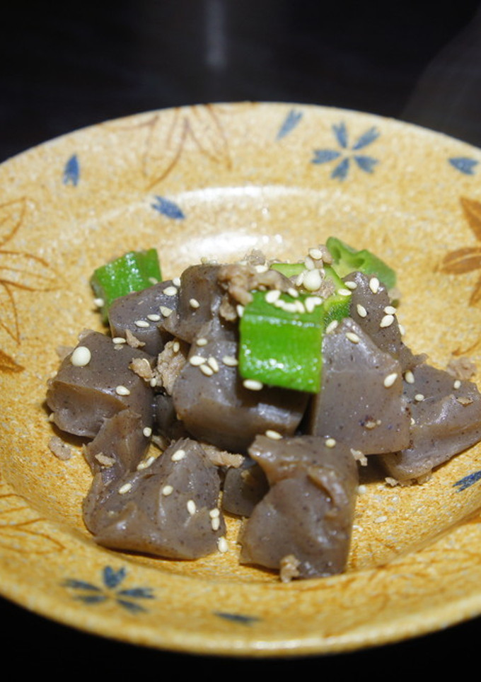 豚肉とおくらのこんにゃく炒め-レシピのメイン写真
