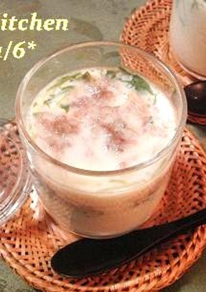 芝海老ととろろ昆布の茶碗蒸し-レシピのメイン写真