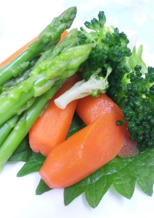 酒ツマ　塩茹でヘルシー野菜ツマミ！!-レシピのメイン写真