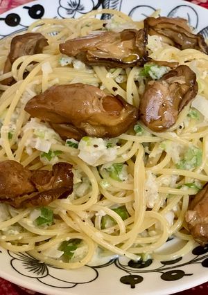 燻製牡蠣と葱塩ダレのパスタ-レシピのメイン写真