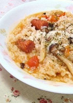 余りご飯で＊ミニトマトのチーズリゾット-レシピのメイン写真