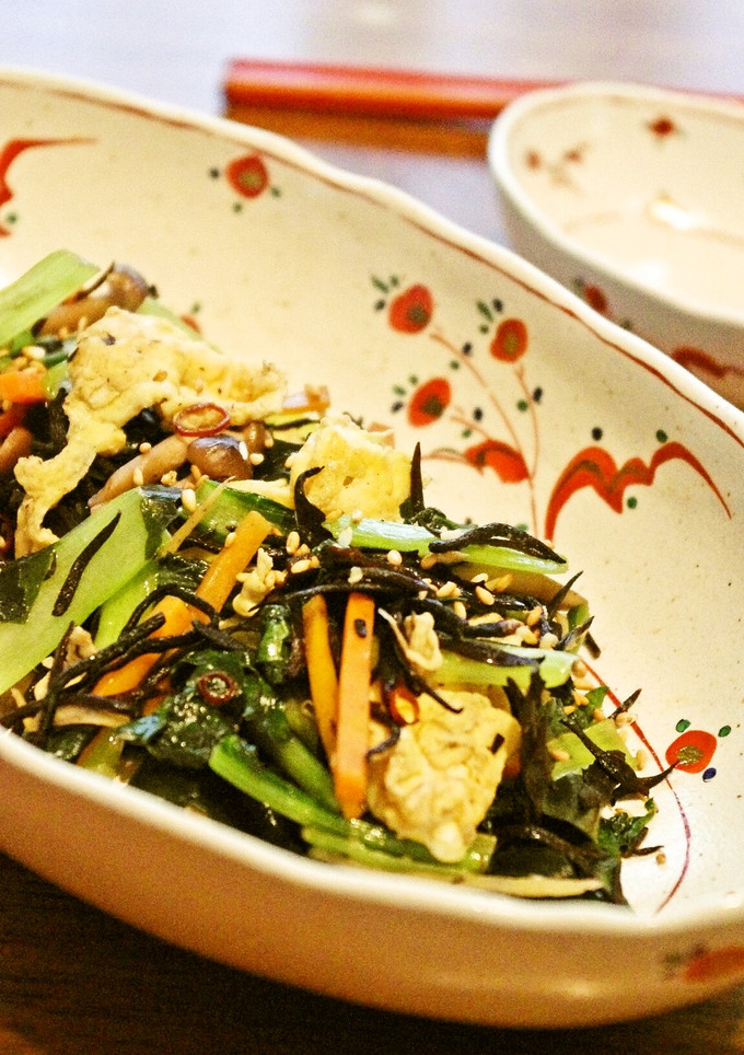 ひじきと小松菜の炒め物-レシピのメイン写真