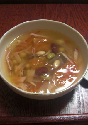 常備菜で作るお豆のスープ-レシピのメイン写真