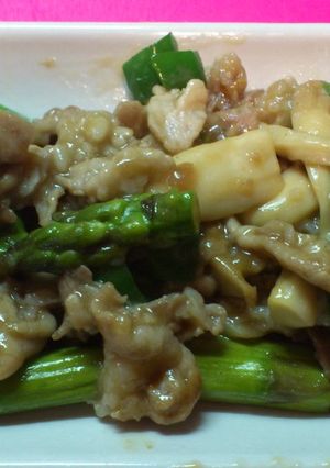 豚肉とアスパラのオイスターソース炒め-レシピのメイン写真