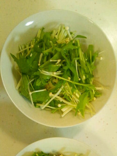 鍋不要☆えのきと水菜の中華サラダ-レシピのメイン写真