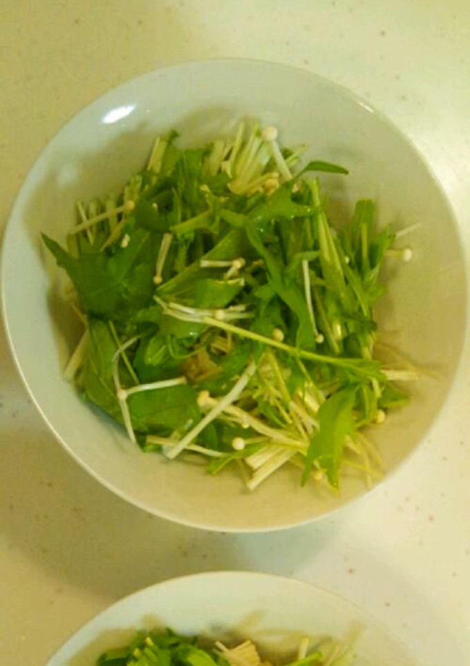 鍋不要☆えのきと水菜の中華サラダ-レシピのメイン写真