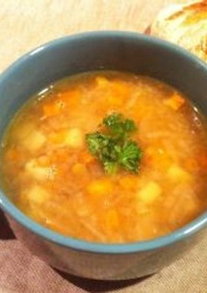野菜とレンズ豆のほっこりスープ-レシピのメイン写真